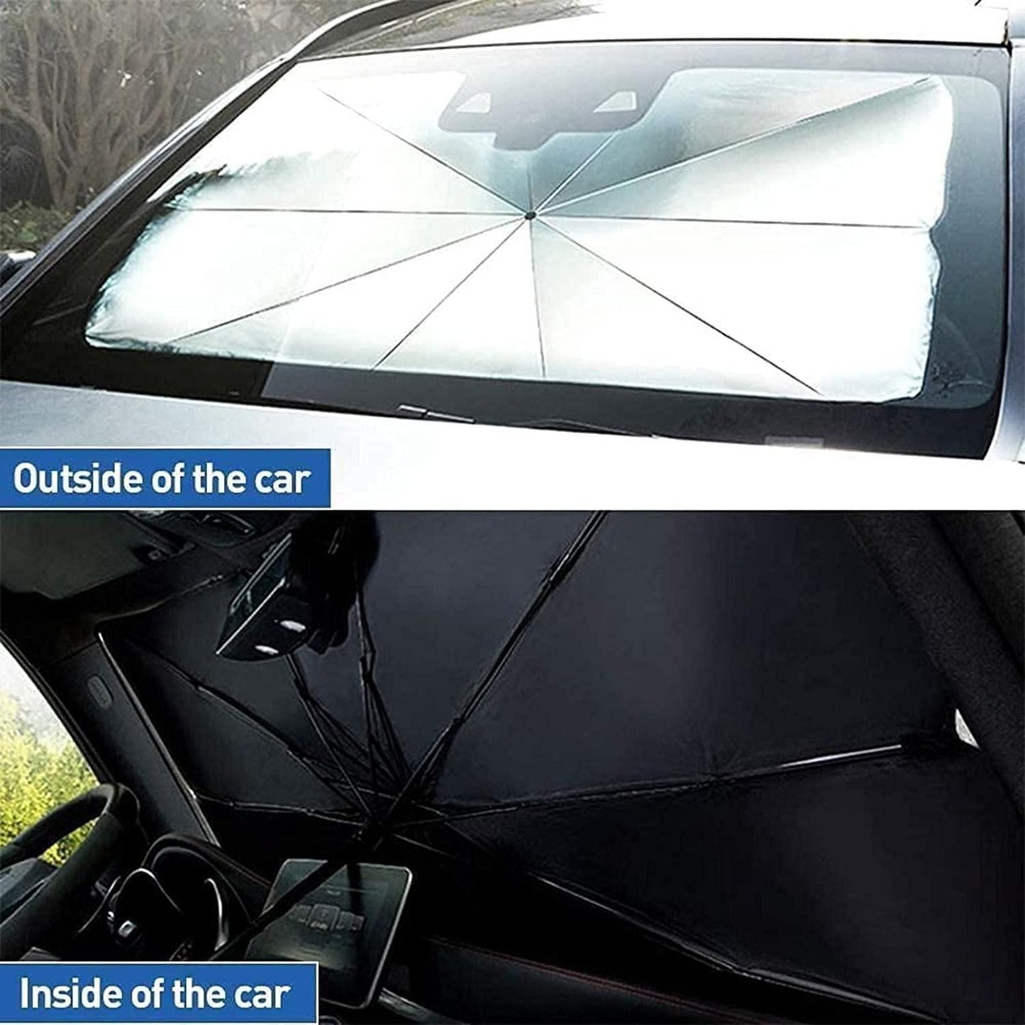 Foldable Reflective UV & Heat Protection Cover for Cars, SUVs & Sedans
