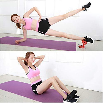 Sit up bar - Self-Suction Sit Up Equiment for Floor - Portable Adjustable Sit Up Bench Abdominal Muscle Toner for Home Workouts